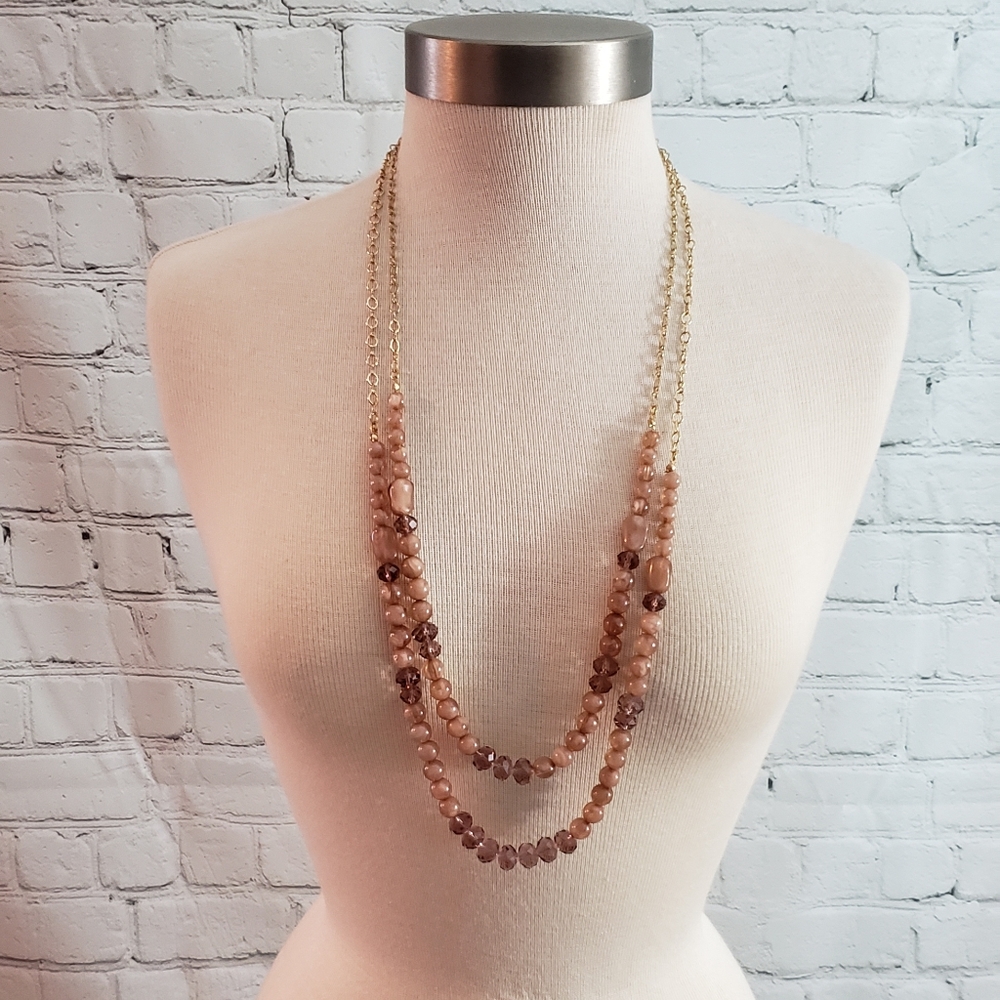 Charming Charlie Layered Beaded Necklace